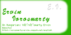 ervin vorosmarty business card